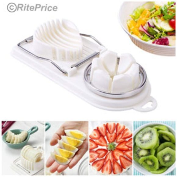 2 In 1 Stainless Steel Boiled Egg Slicer Mushroom Tomato Kitchen Choper (1 Pack) - Picture 5 of 10